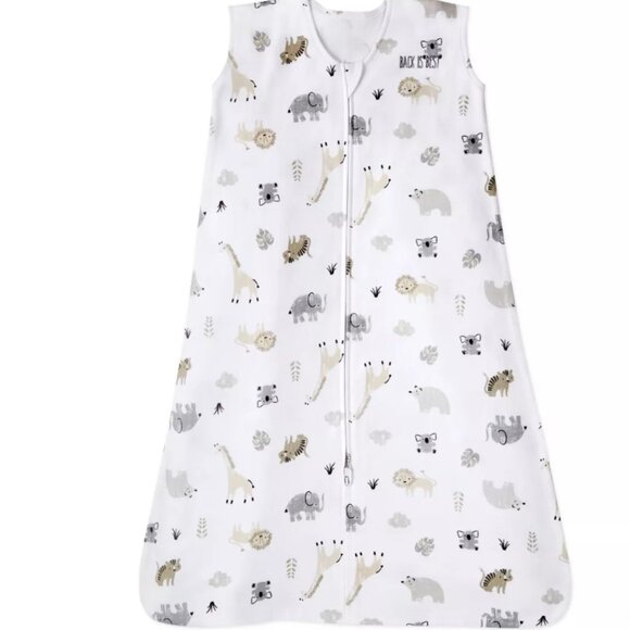 Halo SleepSack 100% Cotton Large 12-18M Wearable Blanket Animal Print Neutral - Picture 1 of 13